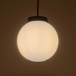 GLOBOSTAR® AGROS 61591 Κρεμαστό Φωτιστικό Οροφής Κήπου με Ντουί 1 x E27 AC 220-240V Αδιάβροχο IP65 - Λευκό & Μάυρο - Μ20 x Π20 x Υ22cm