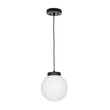 GLOBOSTAR® AGROS 61591 Κρεμαστό Φωτιστικό Οροφής Κήπου με Ντουί 1 x E27 AC 220-240V Αδιάβροχο IP65 - Λευκό & Μάυρο - Μ20 x Π20 x Υ22cm