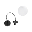 GLOBOSTAR® AGROS 61591 Κρεμαστό Φωτιστικό Οροφής Κήπου με Ντουί 1 x E27 AC 220-240V Αδιάβροχο IP65 - Λευκό & Μάυρο - Μ20 x Π20 x Υ22cm