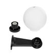 GLOBOSTAR® AGROS 61592 Φωτιστικό Τοίχου - Απλίκα Κήπου με Ντουί 1 x E27 AC 220-240V Αδιάβροχο IP65 - Λευκό & Μάυρο - Μ20 x Π20 x Υ30cm