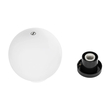 GLOBOSTAR® AGROS 61594 Φωτιστικό Κήπου με Ντουί 1 x E27 AC 220-240V Αδιάβροχο IP65 - Λευκό & Μάυρο - Μ20 x Π20 x Υ22cm