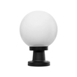 GLOBOSTAR® AGROS 61595 Φωτιστικό Κολωνάκι Κήπου με Ντουί 1 x E27 AC 220-240V Αδιάβροχο IP65 - Λευκό & Μάυρο - Μ20 x Π20 x Υ30cm