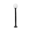GLOBOSTAR® AGROS 61596 Φωτιστικό Κολωνάκι Κήπου με Ντουί 1 x E27 AC 220-240V Αδιάβροχο IP65 - Λευκό & Μάυρο - Μ20 x Π20 x Υ100cm