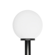 GLOBOSTAR® AGROS 61597 Φωτιστικό Κολωνάκι Κήπου με Ντουί 1 x E27 AC 220-240V Αδιάβροχο IP65 - Λευκό & Μάυρο - Μ30 x Π30 x Υ240cm