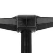 GLOBOSTAR® AGROS 61598 Φωτιστικό Κολωνάκι Κήπου με Ντουί 2 x E27 AC 220-240V Αδιάβροχο IP65 - Λευκό & Μάυρο - Μ75 x Π30 x Υ240cm