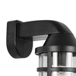 GLOBOSTAR® AGRE 61711 Φωτιστικό Τοίχου - Απλίκα Κήπου με Ντουί 1 x E27 AC 220-240V Αδιάβροχο IP65 - Μάυρο - Μ18 x Π11.5 x Υ22cm