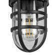 GLOBOSTAR® AGRE 61711 Φωτιστικό Τοίχου - Απλίκα Κήπου με Ντουί 1 x E27 AC 220-240V Αδιάβροχο IP65 - Μάυρο - Μ18 x Π11.5 x Υ22cm