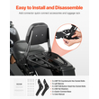 VEVOR Πλάτη Μοτοσικλέτας Sissy Bar με Σχάρα Αποσκευών για Honda Rebel 2017-2022