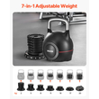 Ρυθμιζόμενο Kettlebell VEVOR με 7 επίπεδα βάρους 2/5/8/11/14/17/20 kg (Μαύρο)