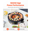 VEVOR Hot Pot με Γκριλ Ηλεκτρική ψησταριά και ζεστή κατσαρόλα 1800W 2 σε 1 χωρίς καπνό