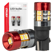 ΛΑΜΠΑΚΙΑ LED T10 W5W 12V/24V LED CAN-BUS 9xSMD 3030 ΛΕΥΚΟ ΦΩΣ 5.500K (ΣΕ ΧΡΩΜΑ ΚΟΚΚΙΝΟ-ΜΑΥΡΟ) AMIO - 2 ΤΕΜ.
