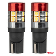 ΛΑΜΠΑΚΙΑ LED T10 W5W 12V/24V LED CAN-BUS 9xSMD 3030 ΛΕΥΚΟ ΦΩΣ 5.500K (ΣΕ ΧΡΩΜΑ ΚΟΚΚΙΝΟ-ΜΑΥΡΟ) AMIO - 2 ΤΕΜ.