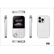 Κινητό τηλέφωνο - V9 - Dual Sim - 812136 - White - Ελληνικό μενού