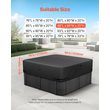 Κάλυμμα υδρομασάζ εξωτερικού χώρου VEVOR 2235x2235x508mm, ανθεκτικό στις καιρικές συνθήκες και αδιάβροχο, μαύρο