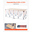 Φορητή πτυσσόμενη βάση εργασίας VEVOR 2445 x 1255 mm Πτυσσόμενη βάση εργασίας 2724 kg