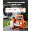 Αντλία κενού VEVOR 100 L/min HVAC Μονοβάθμια περιστροφική αντλία κενού με λάδι