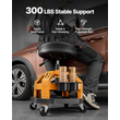 Σκαμπό VEVOR Rolling Shop βαρέως τύπου, κάθισμα γκαράζ, φορτίο 130 κιλών με ροδάκια