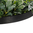 GloboStar® Artificial Garden VARIOUS PLANTS ROUND WALL DISC 20691 Τεχνητό Διακοσμητικό Στρογγυλό Πάνελ Φυλλωσιάς - Κάθετος Κήπος Μιξ Μ60 x Π60 x Υ20cm