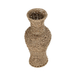 GloboStar® Artificial Garden TEXAS 21238 Διακοσμητικό Πλεκτό Καλάθι - Κασπώ Γλάστρα - Flower Pot Μπεζ Μ20 x Π20 x Υ43cm