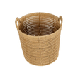 GloboStar® Artificial Garden BARBADOS 21499 Διακοσμητικό Πλεκτό Καλάθι - Κασπώ Γλάστρα - Flower Pot Μπεζ Μ28 x Π28 x Υ26cm
