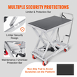VEVOR Hydraulic Lift Table Cart, 500lbs Capacity 28,5" Lifting Ύψος, Χειροκίνητο Τραπέζι ανύψωσης μονής ψαλίδας με 4 τροχούς και αντιολισθητικό μαξιλαράκι, Υδραυλικό καρότσι με ψαλίδια για χειρισμό υλικού, γκρι