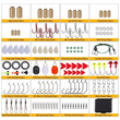 Σετ αξεσουάρ ψαρέματος σε θήκη - 128pcs - 831803