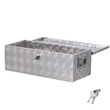 VEVOR 30"x13"x9,6" βαρέως τύπου κουτί εργαλείων αλουμινίου για φορτηγό Pickup RV Ασημί