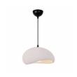 GloboStar® STONE 204-0176 Μοντέρνο Κρεμαστό Φωτιστικό Καμπάνα Μονόφωτο 1 x E27 IP20 Λευκή Πολυστερίνη με Λευκή Ρητίνη - Μ31.5 x Π35 x Υ26cm