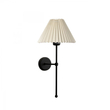 GloboStar® LING 204-0188 Μοντέρνο Φωτιστικό Τοίχου Απλίκα Μονόφωτο 1 x E27 AC 220-240V IP20 Μπεζ & Μαύρο - Μ22 x Π22 x Υ50cm