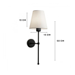 GloboStar® LING 204-0190 Μοντέρνο Φωτιστικό Τοίχου Απλίκα Μονόφωτο 1 x E27 AC 220-240V IP20 Μπεζ & Μαύρο - Μ13 x Π13 x Υ50cm