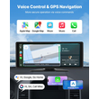 Στερεοφωνικό αυτοκινήτου VEVOR Ραδιόφωνο CarPlay Οθόνη αφής 10 σε Apple Android Κάμερα εμπρός/πίσω