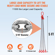 Αλυσίδα VEVOR 5/16" x 5&#039;, 4 πόδια, αλυσίδα ανύψωσης G80 με γάντζους, 11000 λίβρες