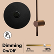 100090-C DISON Φωτιστικό Τοίχου/Απλίκα Ράβδος (Stick) 12W Θερμό Λευκό 3000Κ Μ60 x Π9.5 x Υ9.5cm Dimmable + ON/OFF