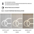 GB6288 LED Κρεμαστό Φωτιστικό 54W Μαύρο Dimmable με Ρυθμιζόμενο CCT & Χειριστήριο