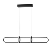 LG-6665 Ring Μεταλλικό Κρεμαστό Φωτιστικό 70Watt L120*W22*H100CM Μαύρο Dimmable CCT με χειριστήριο
