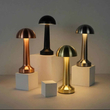 Mushroom LED Επιτραπέζιο Φωτιστικό Μπαταρίας Ασημί