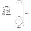 LG-6438 Μεταλλικό Κρεμαστό Φωτιστικό 12Watt CCT - Εναλλαγή Φωτισμού μέσω Διακόπτη On/Off All In One