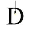100151-D ALPHABET Μοντέρνο Κρεμαστό Φωτιστικό Οροφής Μονόφωτο 1xE27 Μαύρο Μεταλλικό Φιγούρα D Φ33 x Υ38cm