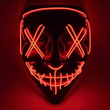 100595 Μάσκα με φωτισμό Led Neon Κόκκινο