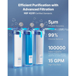 3-Stage Whole House Water Filter System 4.5"x20" IMR Reduce Iron Manganese | VEVOR US