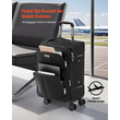 20-Inch Softside Expandable Luggage with Spinner Wheels Carry on Suitcase Black | VEVOR US