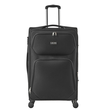 28-Inch Softside Expandable Luggage with Spinner Wheels Checked Suitcase Black | VEVOR US