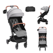 VEVOR Standard Baby Infant Stroller, Toddler Stroller with 95°-150° Adjustable Backrest & & 0/90°Adjustable Footrest & One-click Folding, Newborn Stroller with Cup Holder and Carry Bag, Dark Grey  | VEVOR US