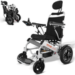 VEVOR Electric Wheelchair for Adults Seniors, 300 lbs Weight Capacity, 17.7 in Width Lightweight Foldable Motorized Power Wheelchairs, Long Range All Terrain Aluminum Alloy Chair, Adjustable Backrest  | VEVOR US