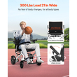 Electric Wheelchair 300lbs Capacity Foldable Lightweight 13 Mile | VEVOR US