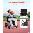 Electric Wheelchair 300lbs Adjustable Backrest Foldable 13 Mile | VEVOR US