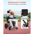 Electric Wheelchair 300lbs Capacity Adjustable Backrest Foldable 13 Mile | VEVOR US