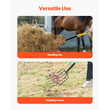 VEVOR 5 Tines Garden Fork Fiberglass Handle 57 in Spading Pitchfork Heavy Duty | VEVOR CA