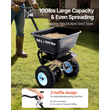 Walk-Behind Push Broadcast Spreader 100LB 0-9.8ft Spreading Width for Fertilizer | VEVOR US
