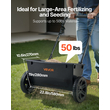 Walk-Behind Push Broadcast Spreader 50LBS 18 in Spreading Width for Fertilizer | VEVOR US
